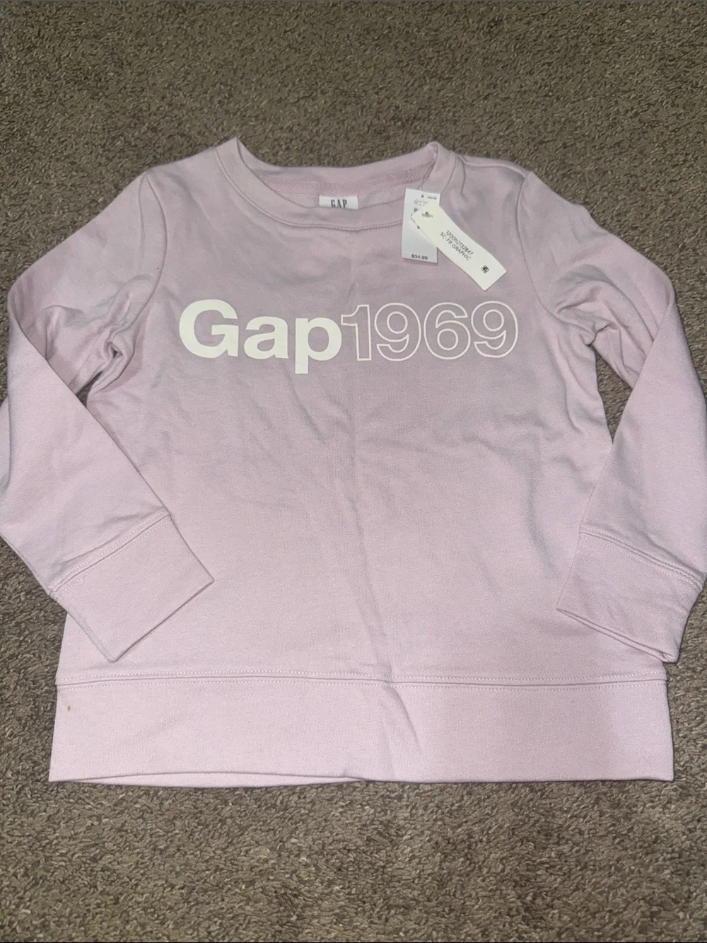 NWT GAP Light Purple 'Gap1969' Crewneck Sweatshirt